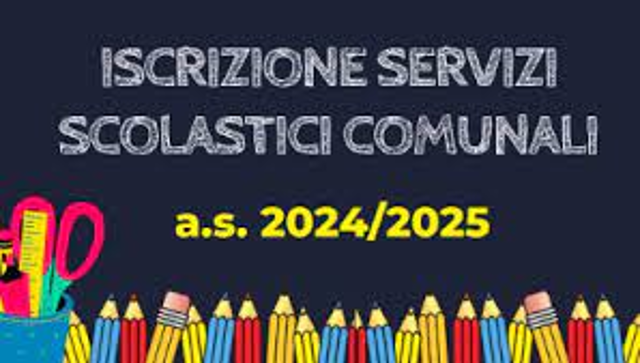 Nuove iscrizioni servizi scolastici 2024/2025