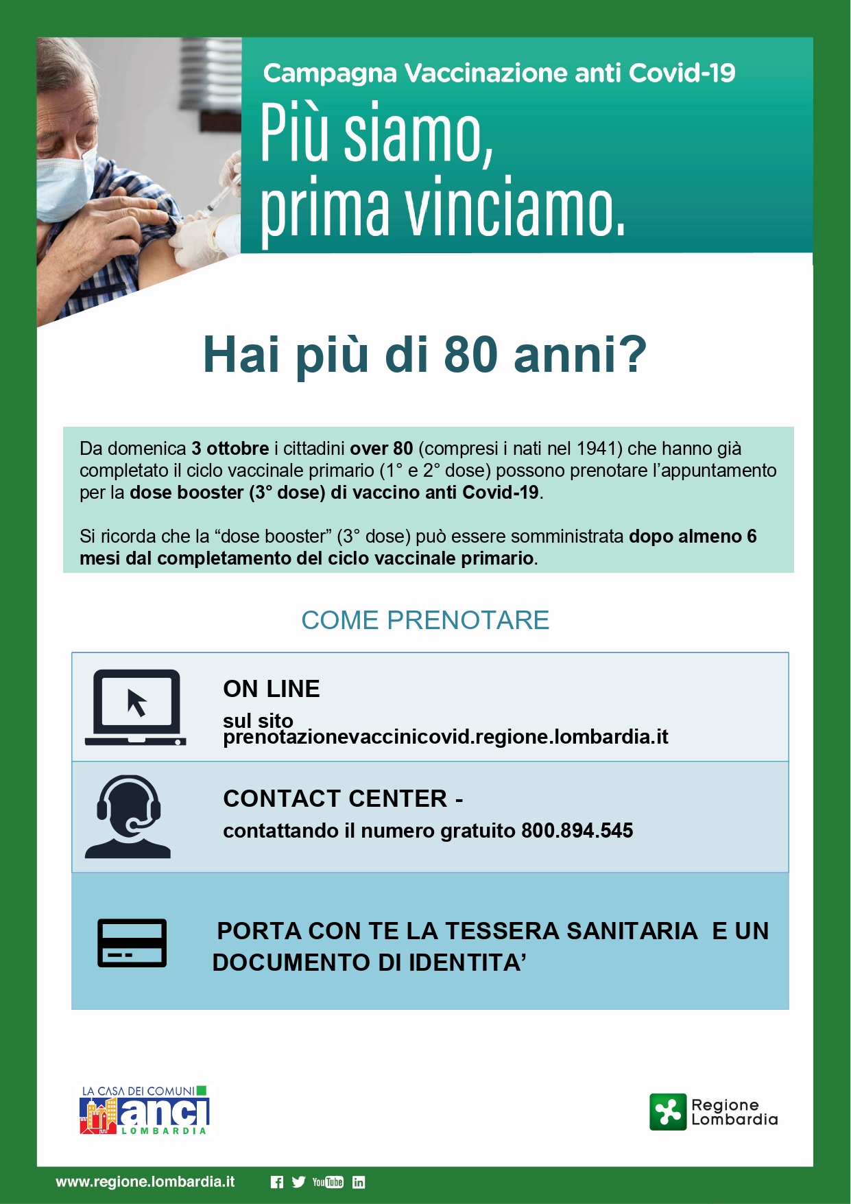 Campagna vaccinazioni anti covid-19 - terza dose